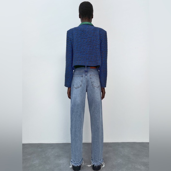 Zara textured houndstooth Blazer - Picture 7 of 11